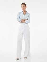 Slim Fit Uzun Kollu Klasik Yaka Poplin Gömlek