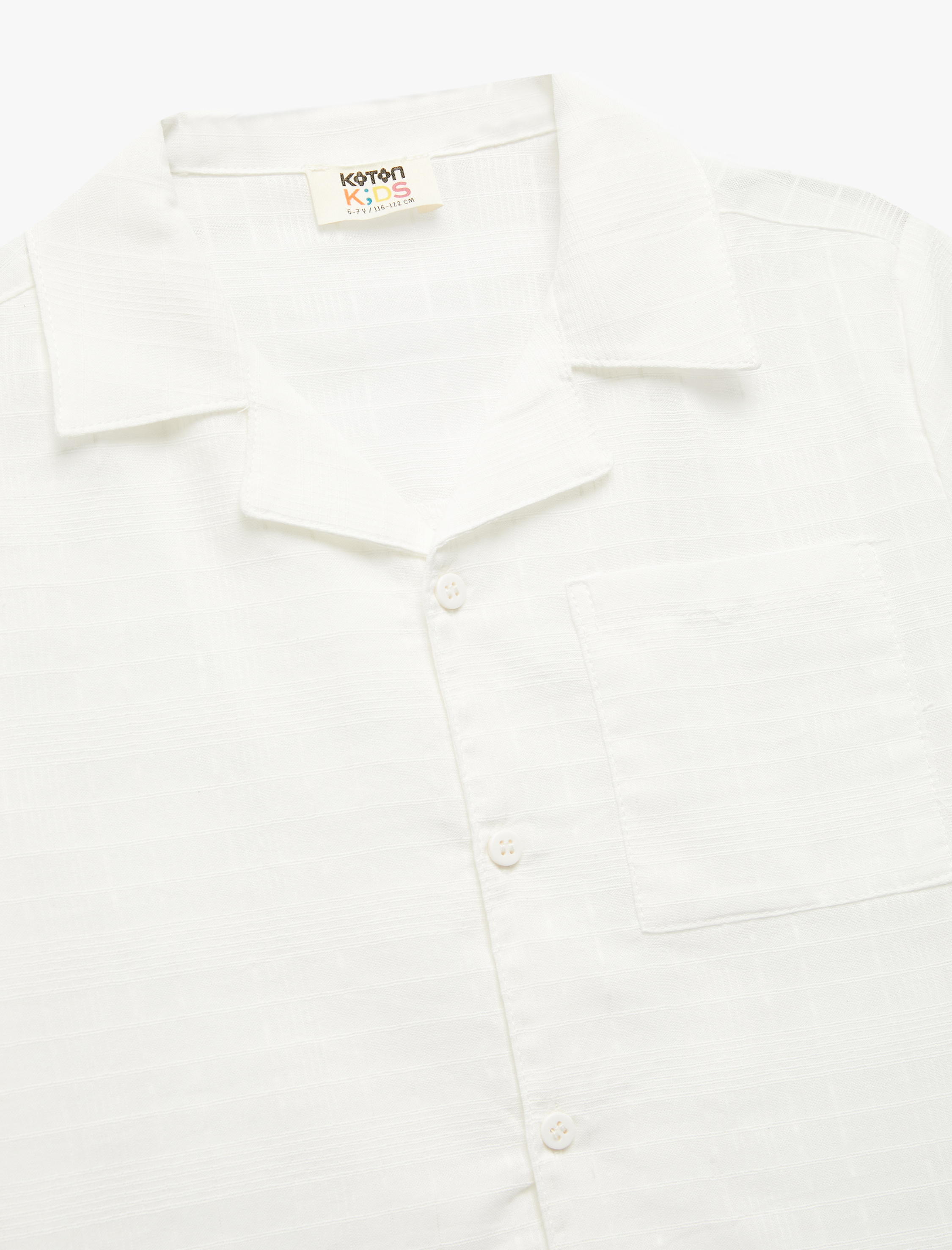  Erkek Çocuk Cep Detaylı Pamuklu Kısa Kollu Gömlek