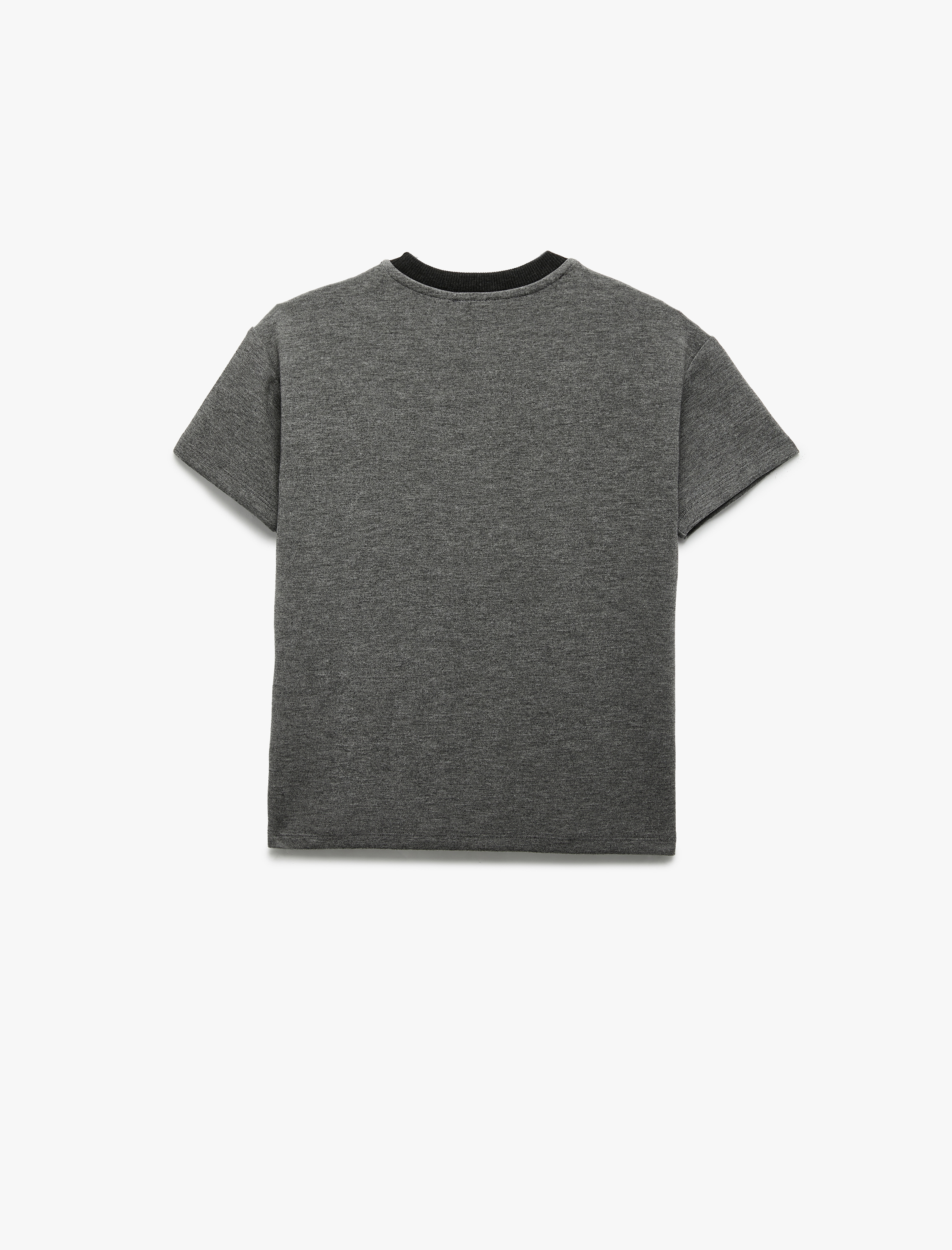  Erkek Çocuk Kısa Kollu Bisiklet Yaka Oversize Tişört