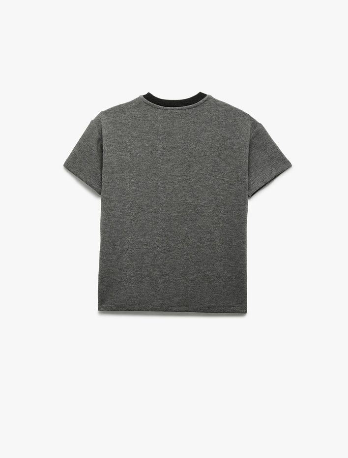 Erkek Çocuk Kısa Kollu Bisiklet Yaka Oversize Tişört