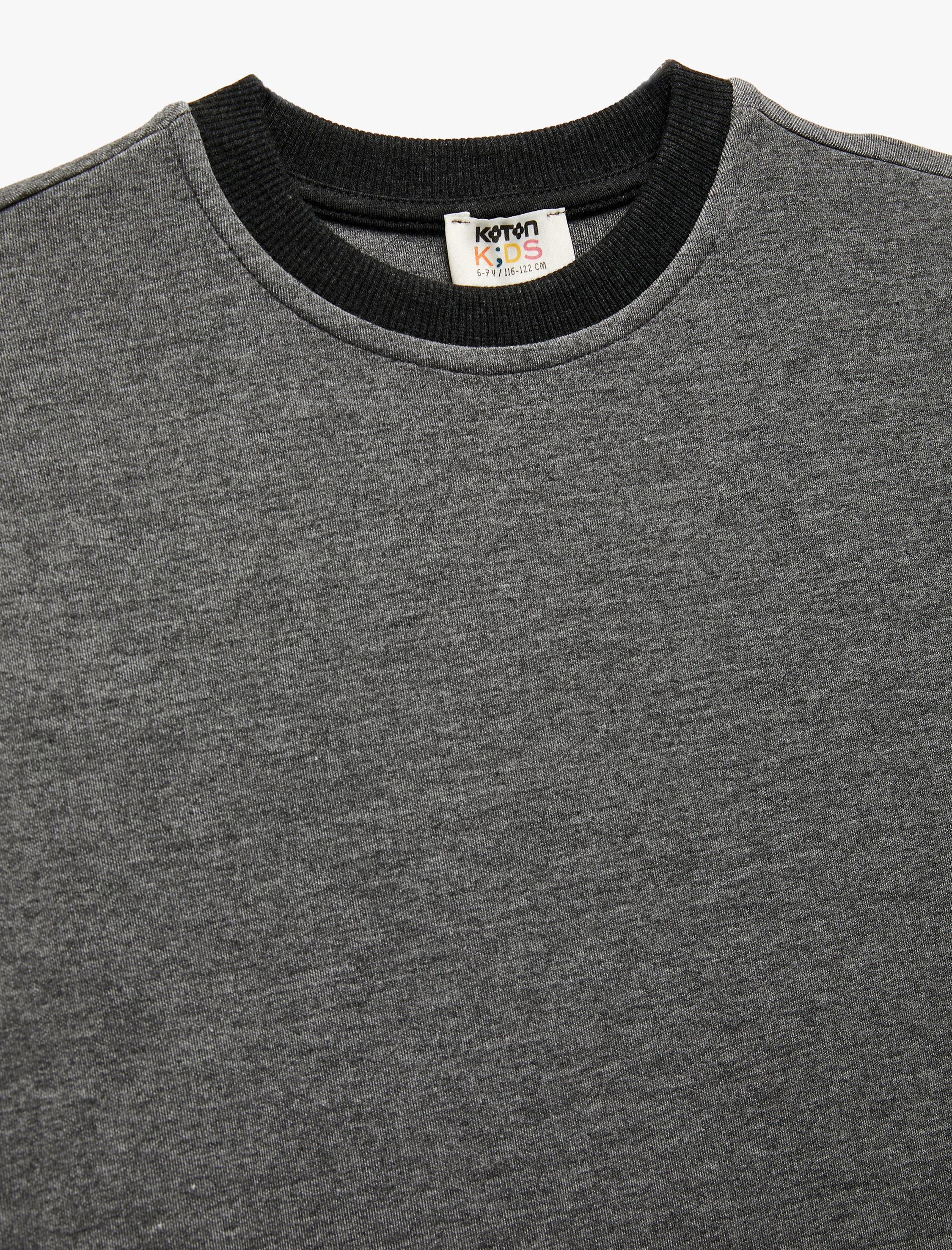  Erkek Çocuk Kısa Kollu Bisiklet Yaka Oversize Tişört