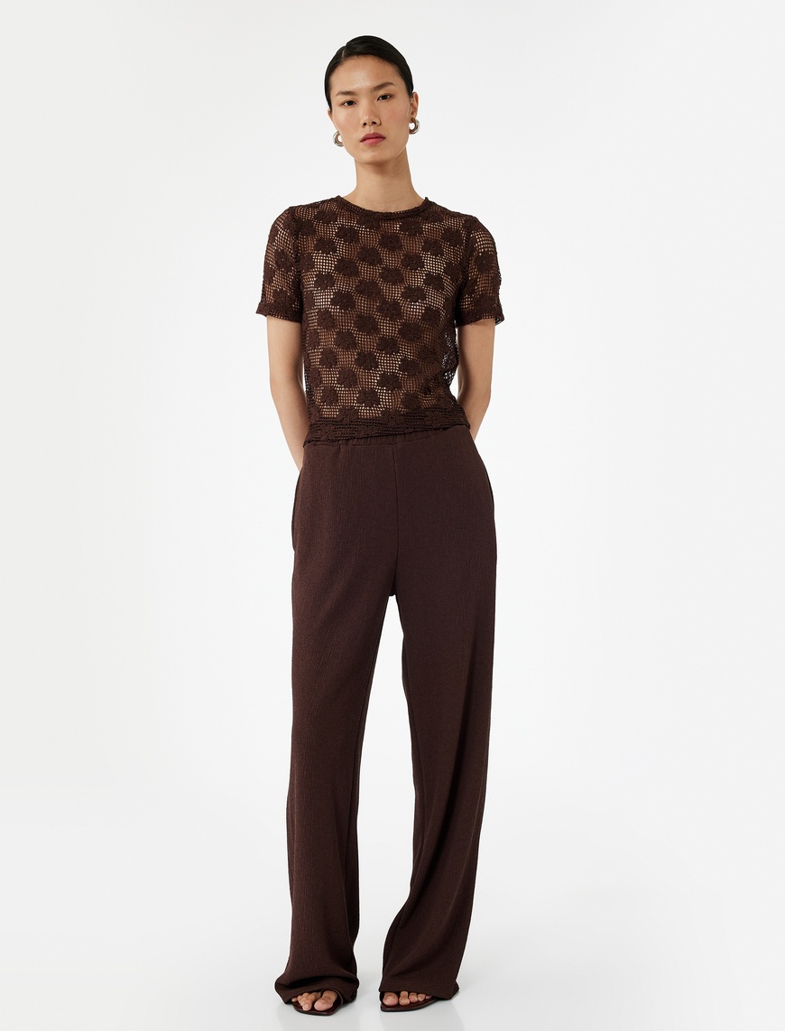   Beli Lastikli Regular Fit Cepli Eşofman Pantolon