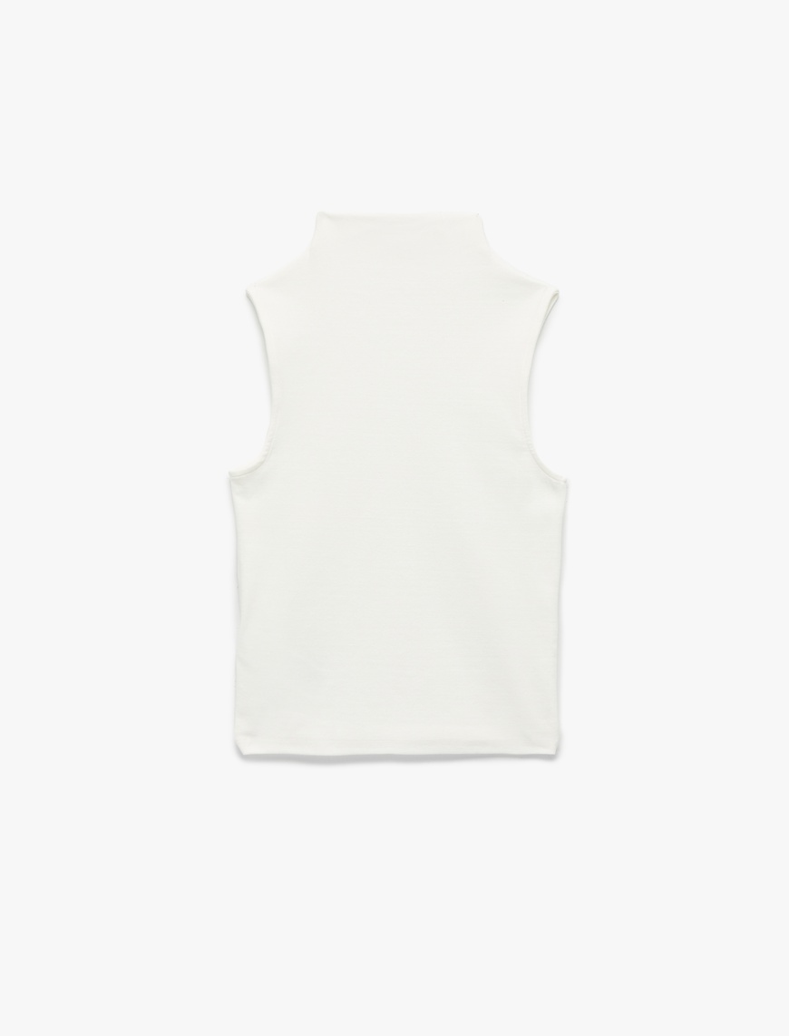   Pamuklu Slim Fit Kolsuz Dik Yaka Body