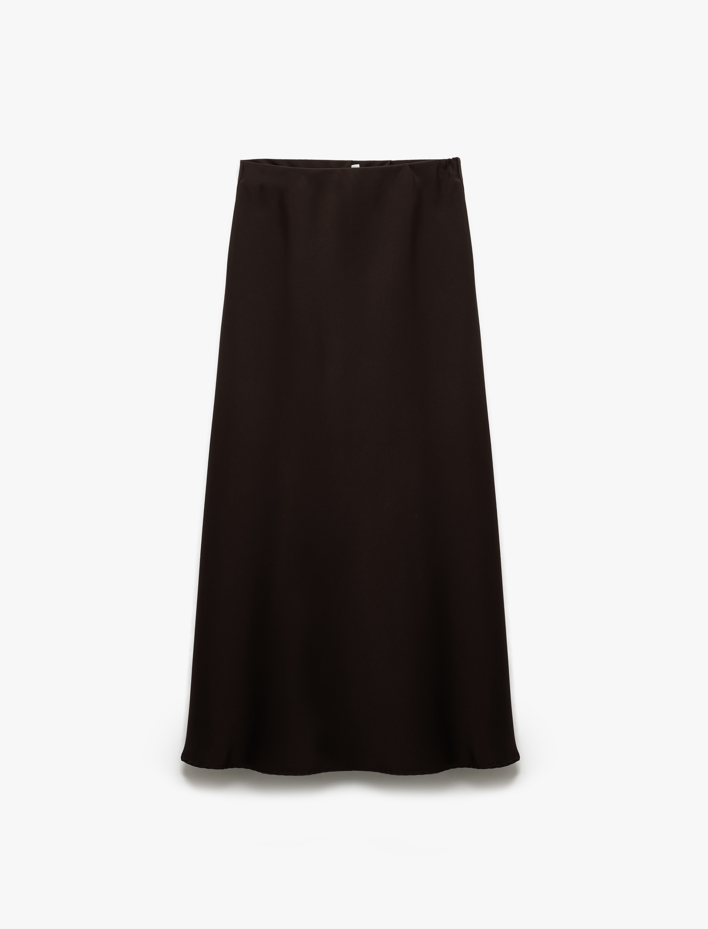   Regular Fit Midi Boy Saten Kloş Etek