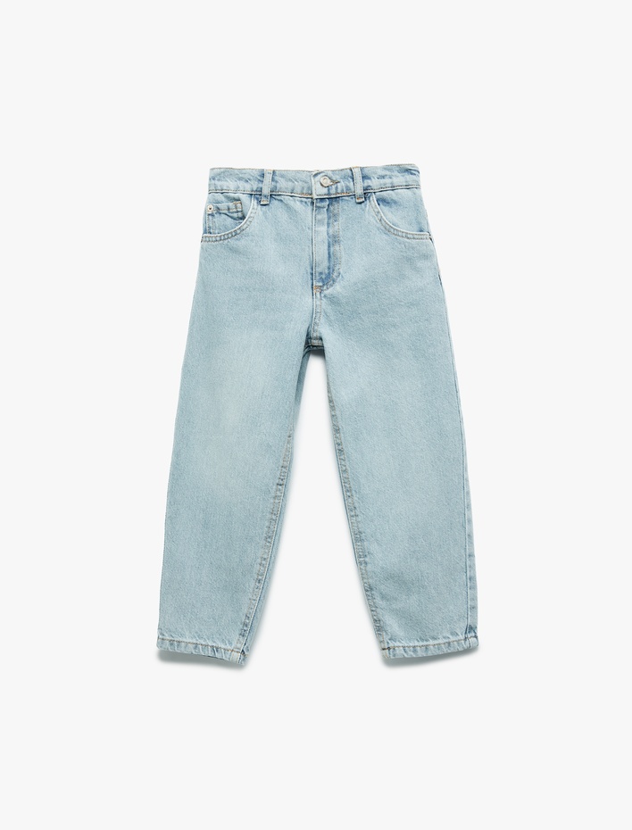 Erkek Bebek Rahat Kesim Pamuklu Denim Pantolon