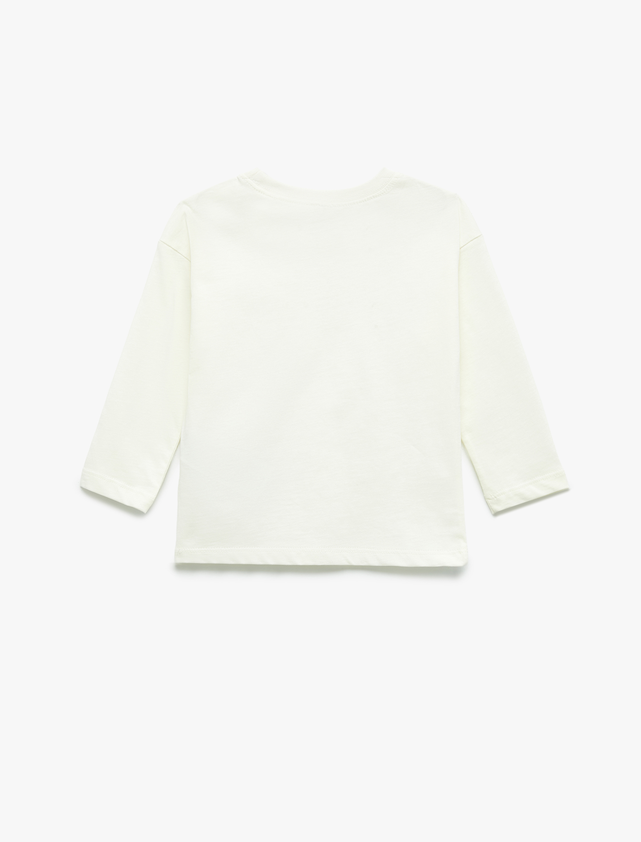  Erkek Bebek Pamuklu Uzun Kollu Bisiklet Yaka Çizgili 2'Li Tişört Seti