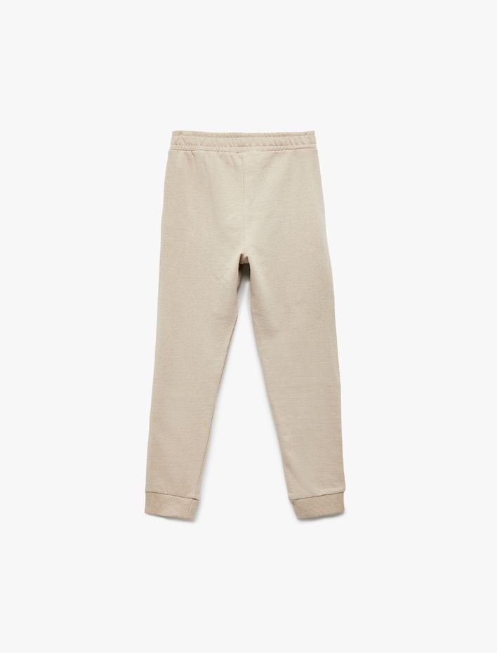 Erkek Çocuk Şardonlu Cep Detaylı Beli Lastikli Basic Eşofman Altı