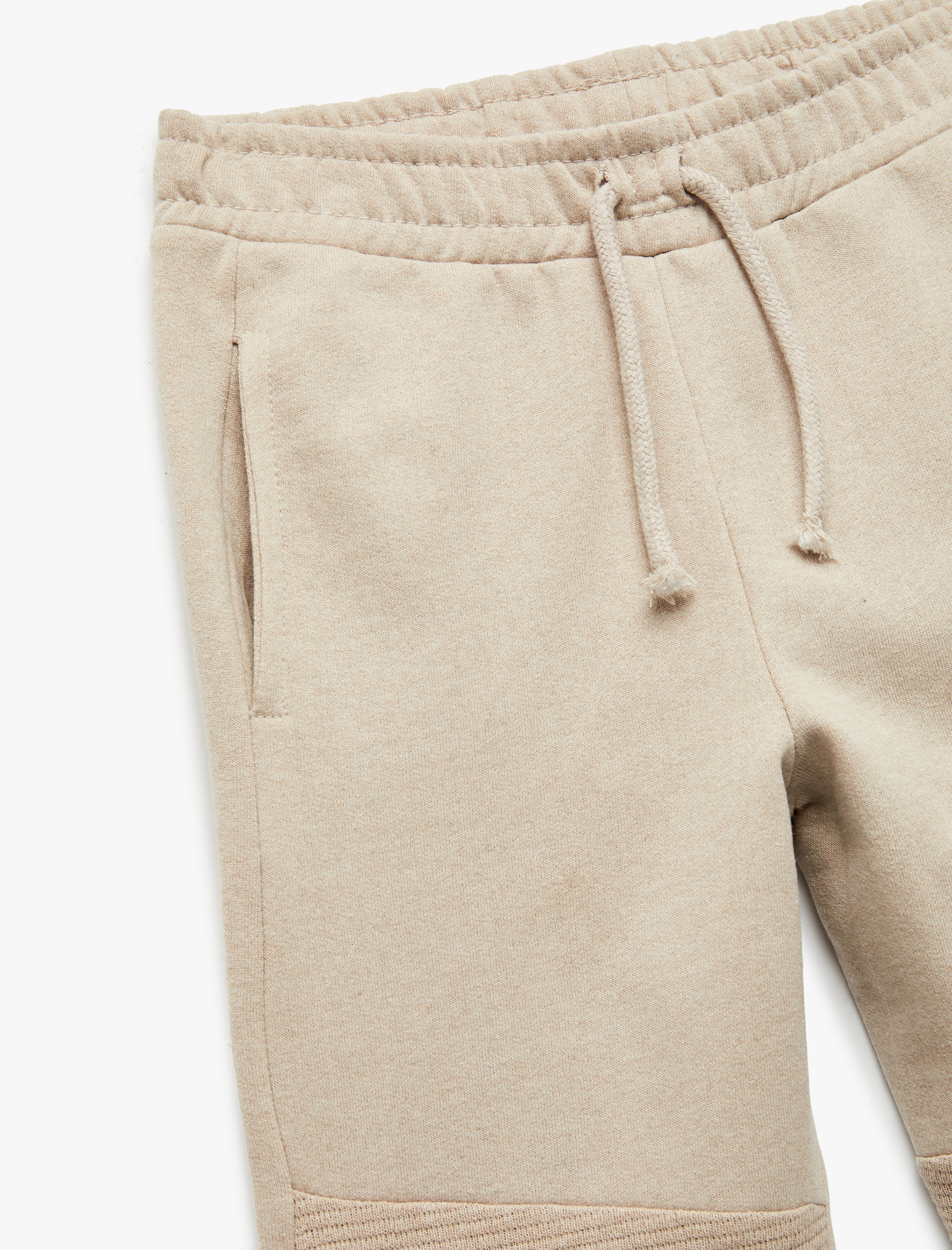  Erkek Çocuk Şardonlu Cep Detaylı Beli Lastikli Basic Eşofman Altı