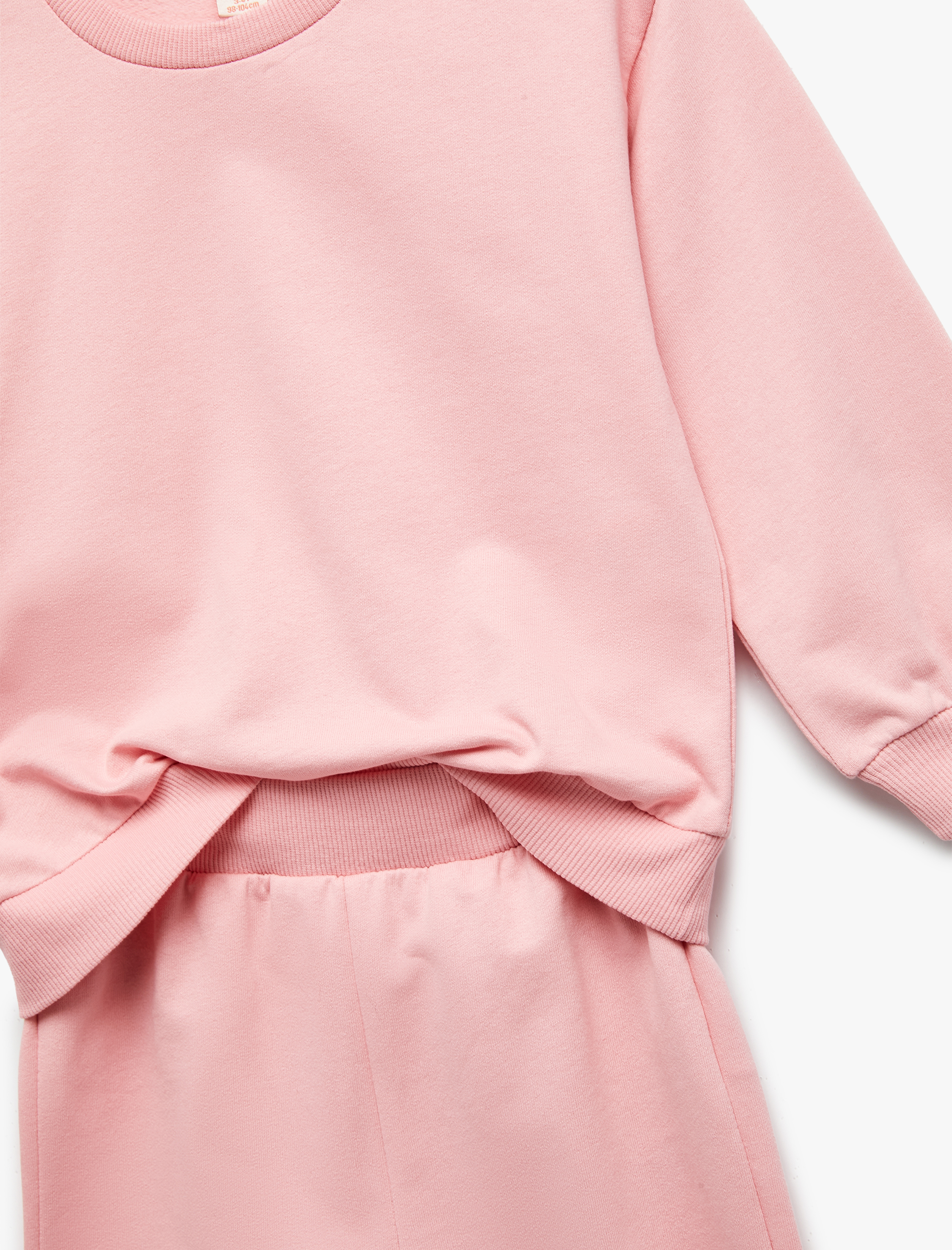  Kız Bebek Şardonlu Pamuklu 2'li Eşofman Takımı