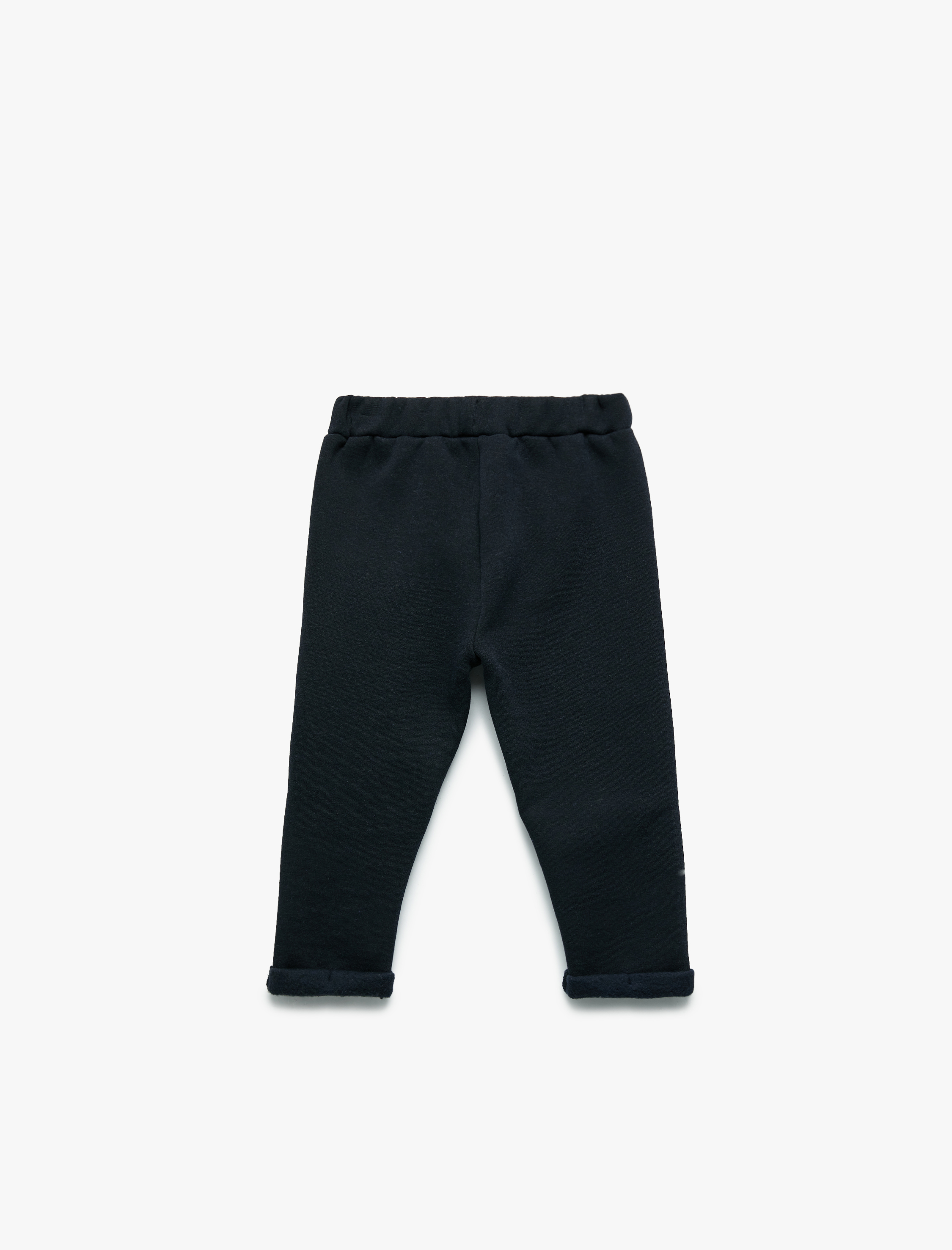  Erkek Bebek Şardonlu Duble Paça Düğmeli Bağcıklı Eşofman Altı