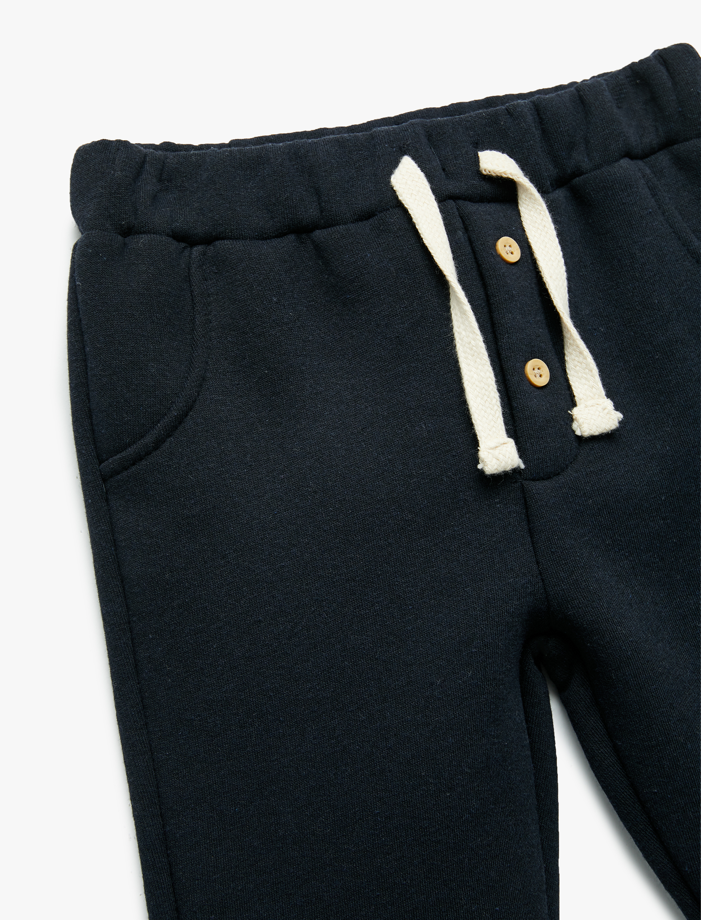  Erkek Bebek Şardonlu Duble Paça Düğmeli Bağcıklı Eşofman Altı