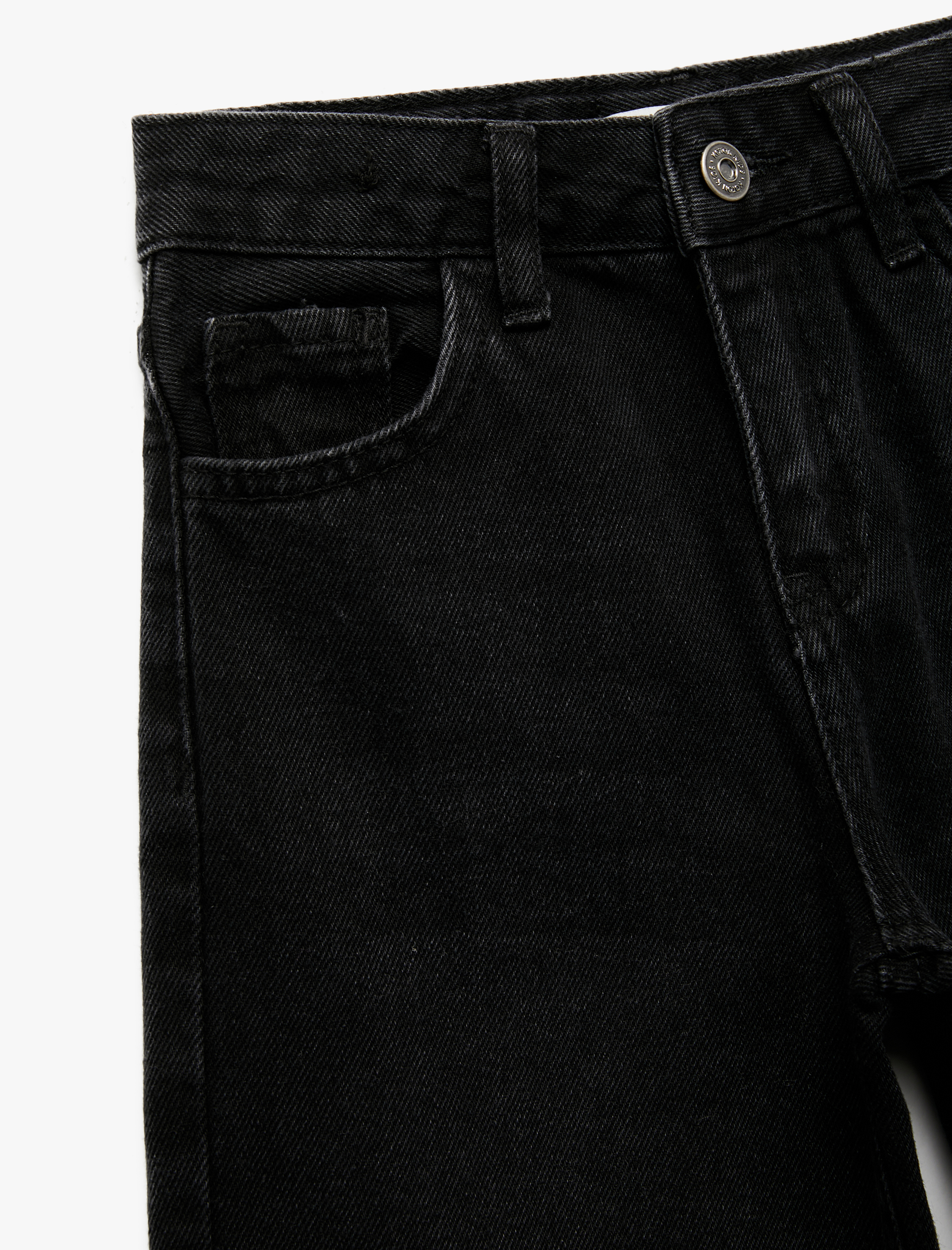  Kız Çocuk Pamuklu Geniş Paça Denim Pantolon