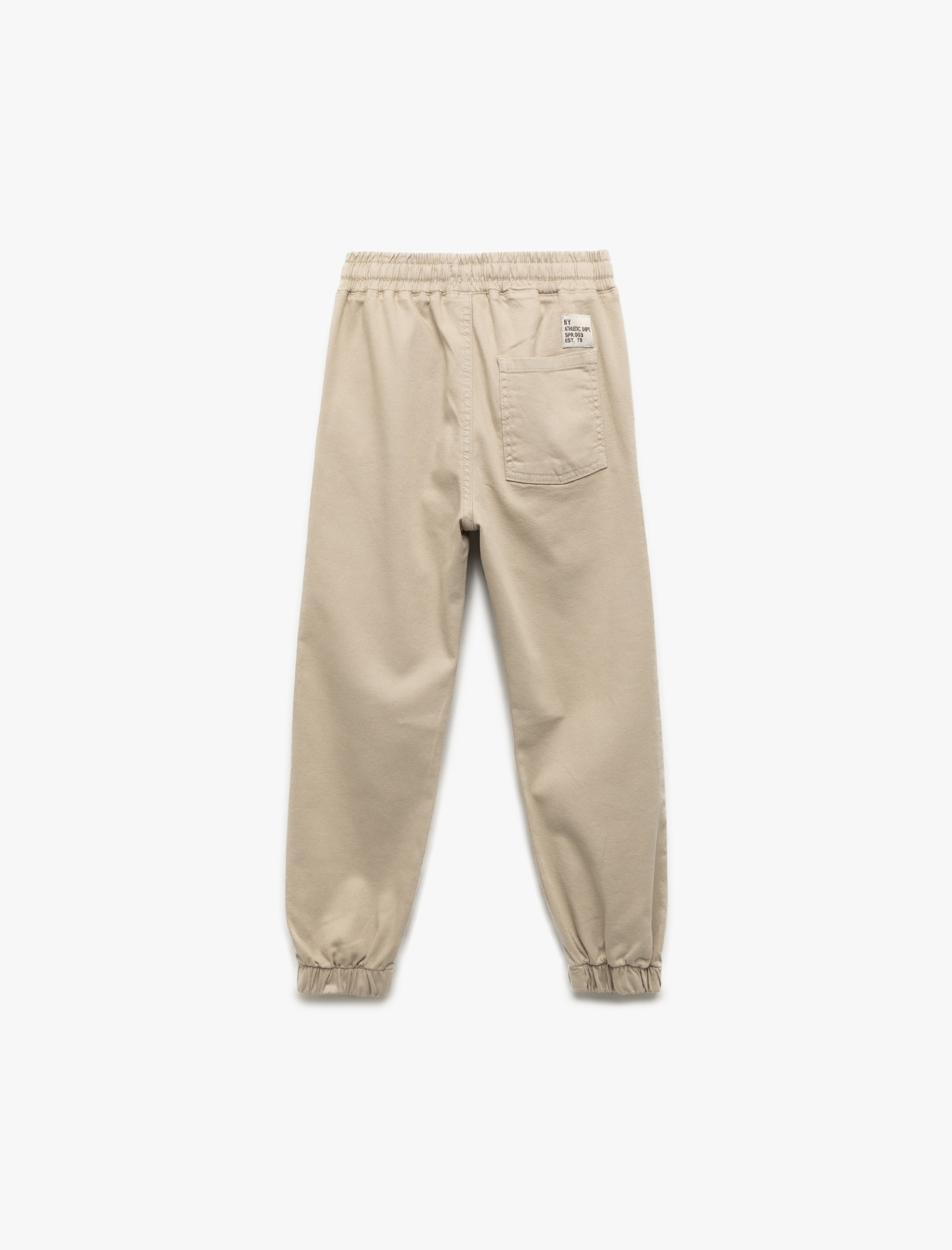  Erkek Çocuk Pamuklu Beli Bağcıklı Basic Jogger Pantolon