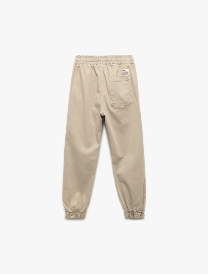 Erkek Çocuk Pamuklu Beli Bağcıklı Basic Jogger Pantolon