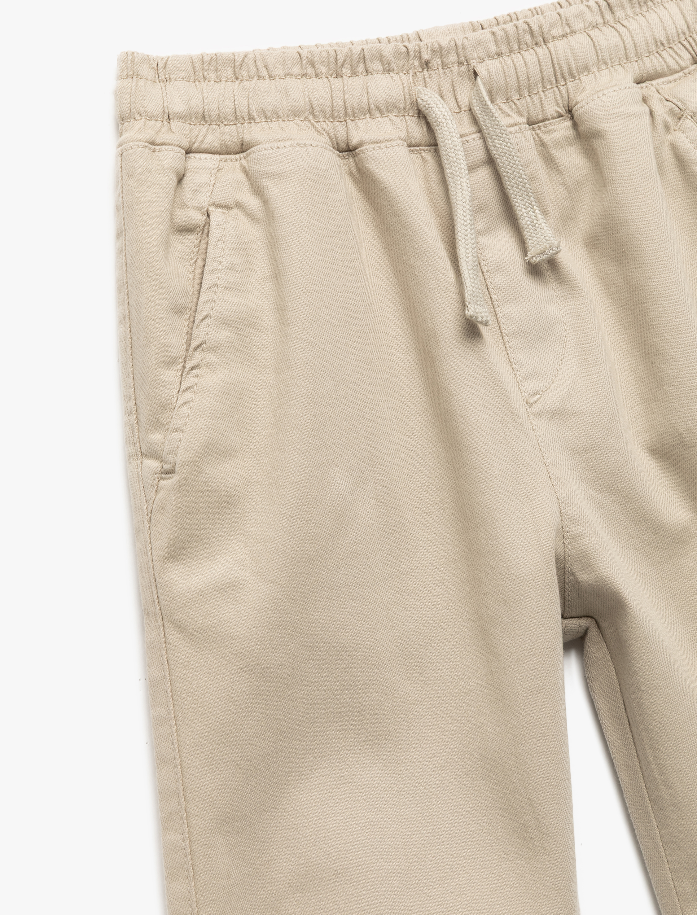  Erkek Çocuk Pamuklu Beli Bağcıklı Basic Jogger Pantolon