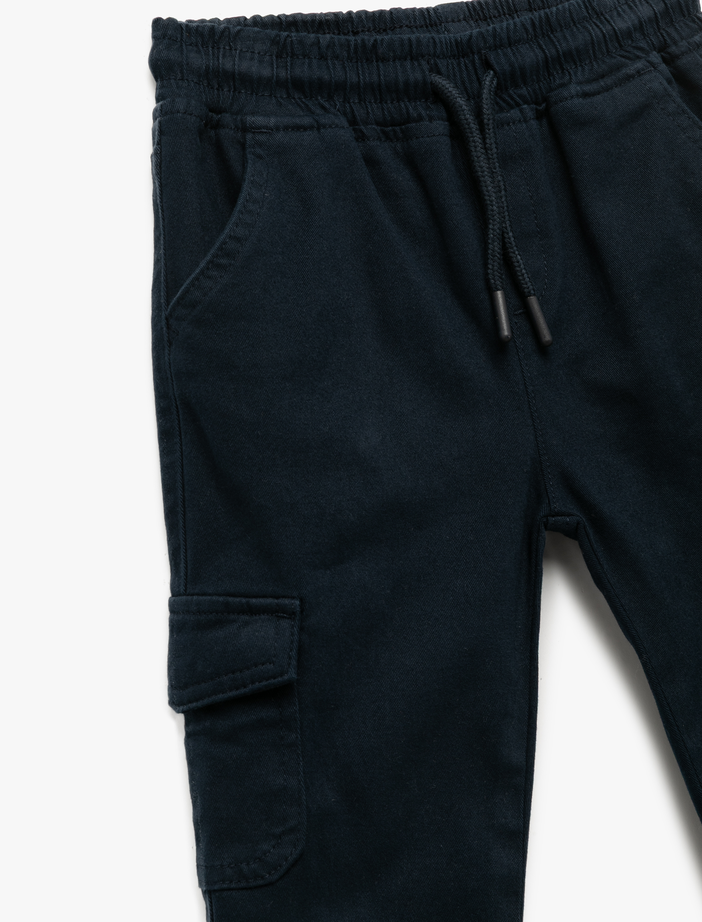  Erkek Bebek Kargo Cepli Beli Bağlamalı Pamuklu Pantolon