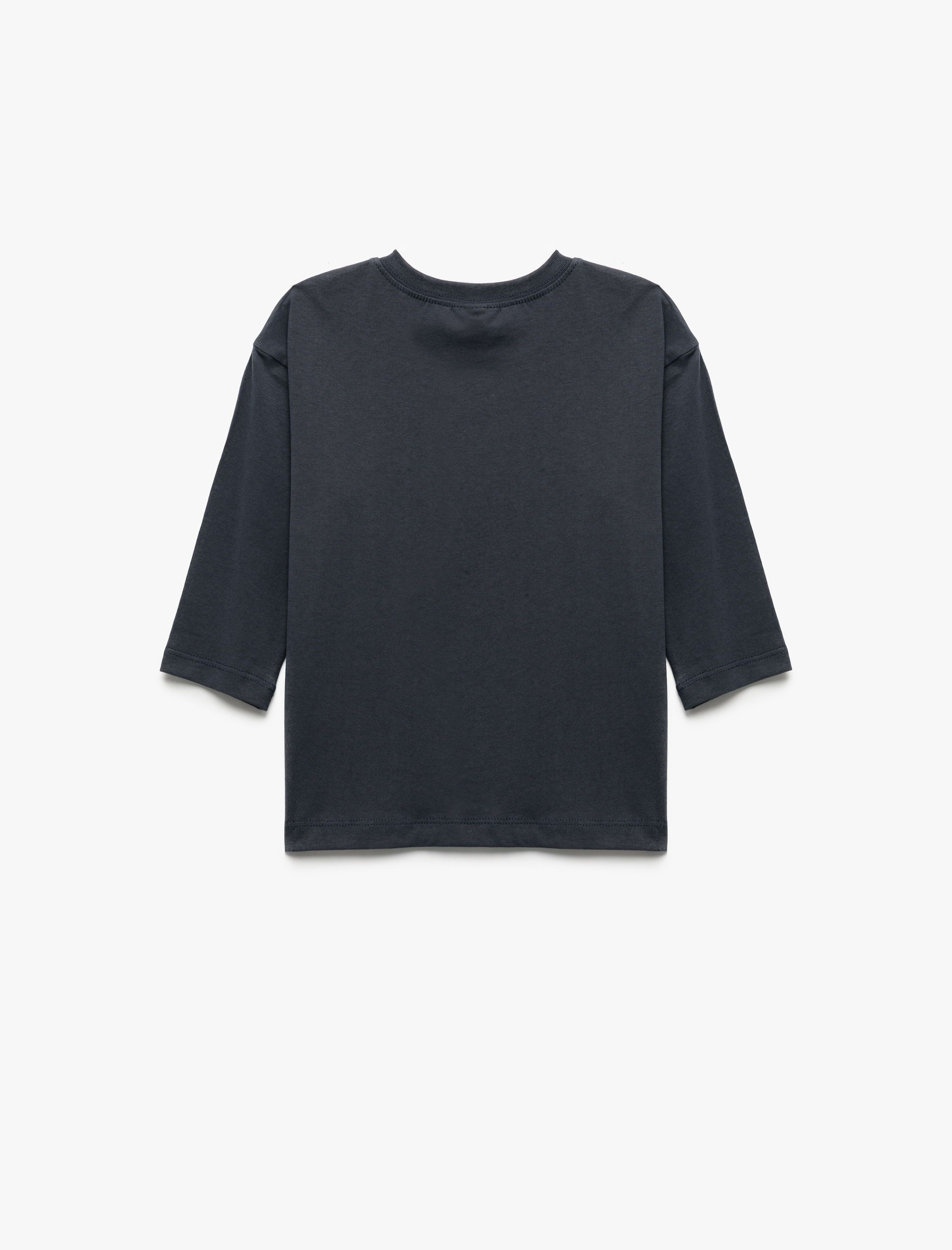  Erkek Bebek Pamuklu Uzun Kollu Bisiklet Yaka Aslan Baskılı Tişört