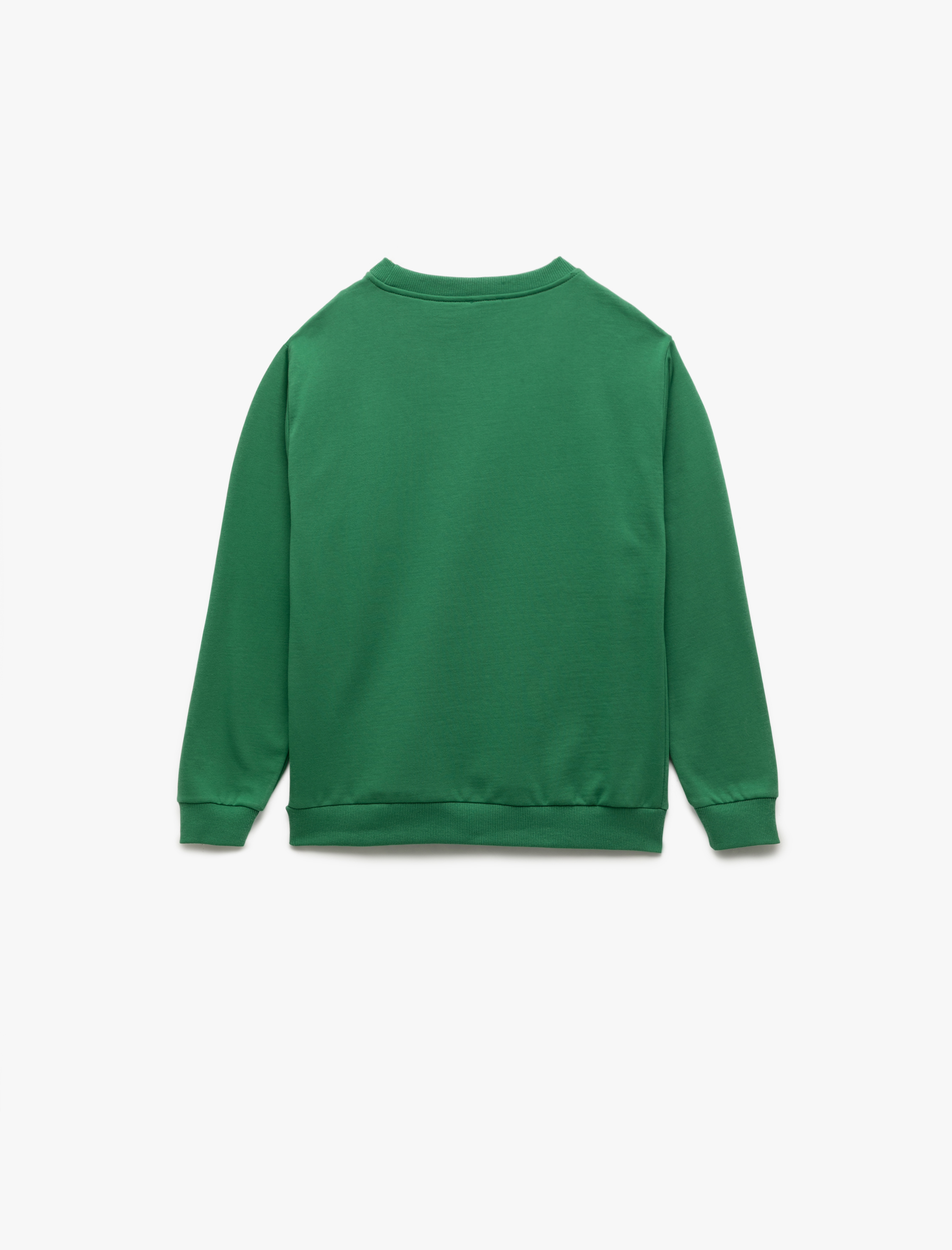  Erkek Çocuk Bisiklet Yaka Uzun Kollu Pamuklu Baskılı Sweatshirt
