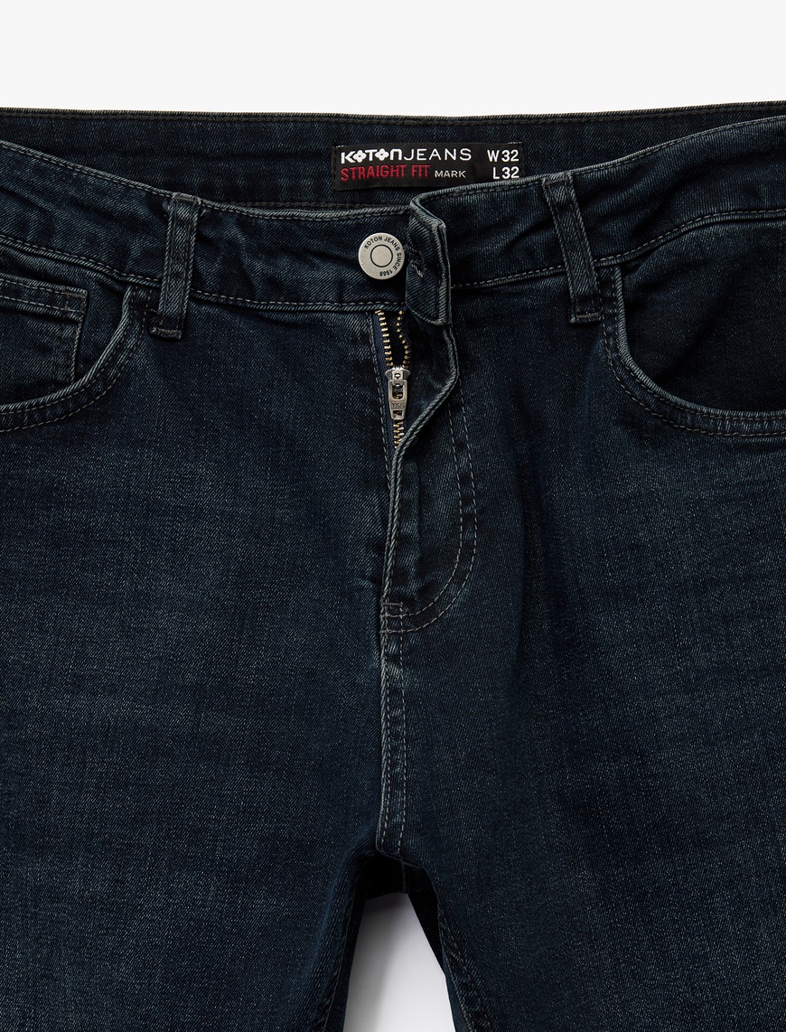   Pamuklu Normal Bel Straight Fit Jean Pantolon - Mark Jean