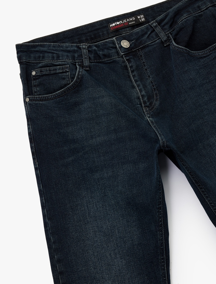   Pamuklu Normal Bel Straight Fit Jean Pantolon - Mark Jean