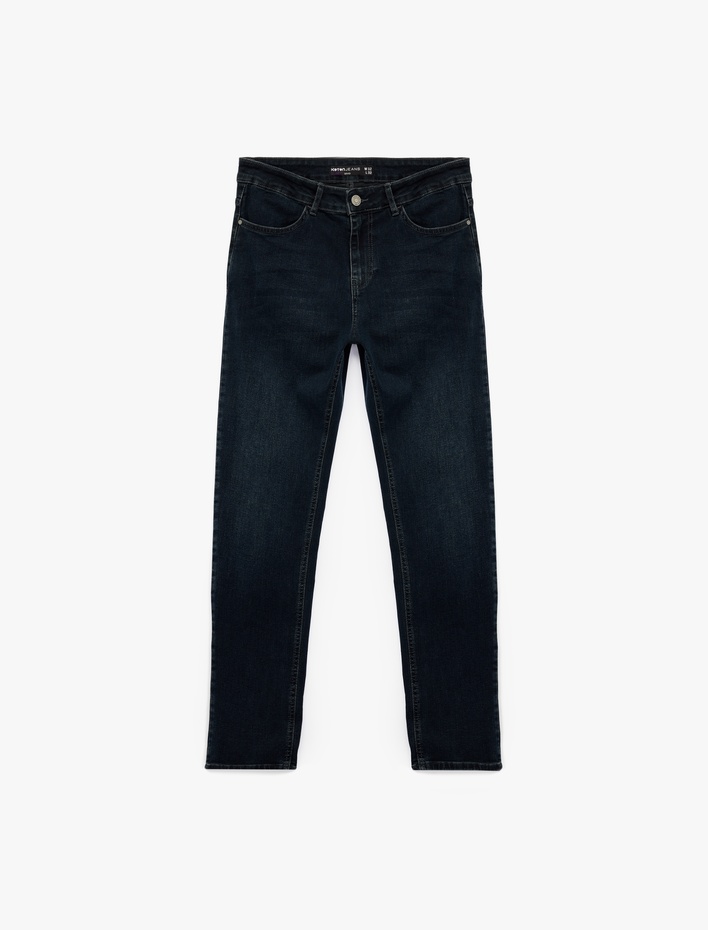  Pamuklu Normal Bel Slim Fit Jean Pantolon -  Brad Jean