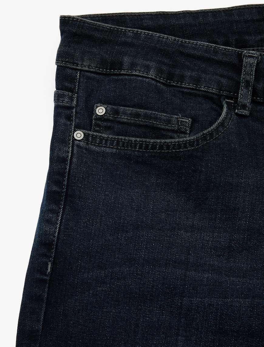   Pamuklu Normal Bel Slim Fit Jean Pantolon -  Brad Jean