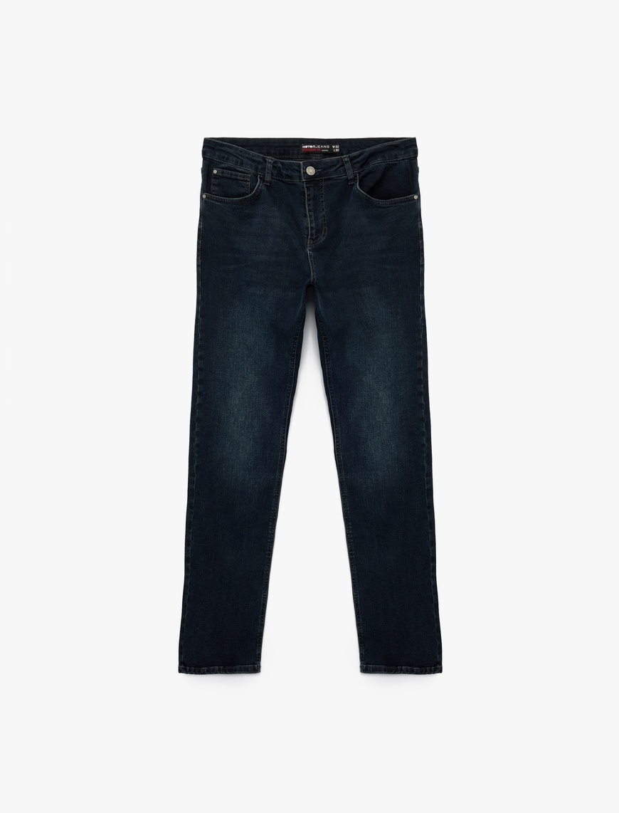   Pamuklu Normal Bel Straight Fit Jean Pantolon - Mark Jean