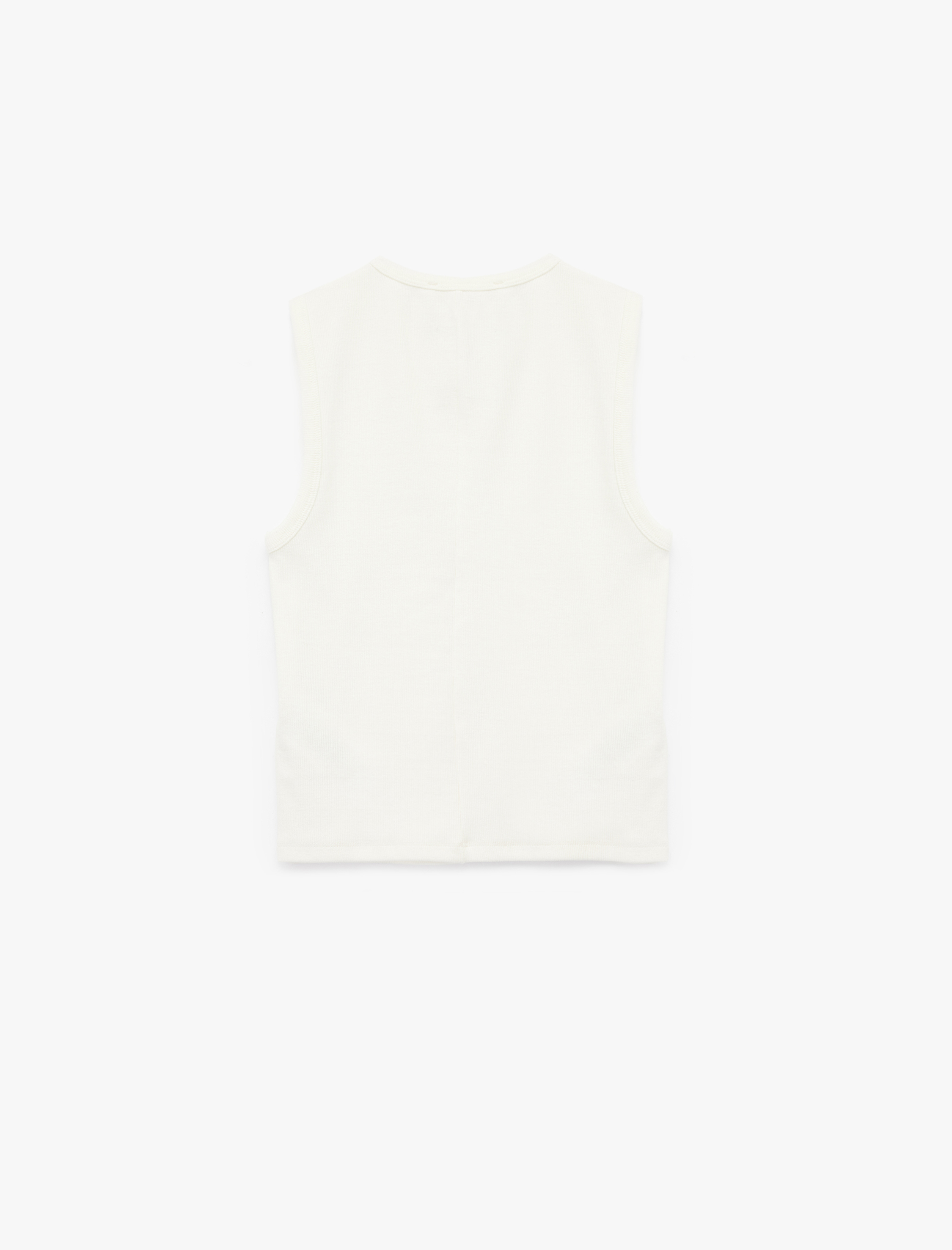   Pamuklu Slim Fit Bisiklet Yaka Kolsuz Basic Tişört