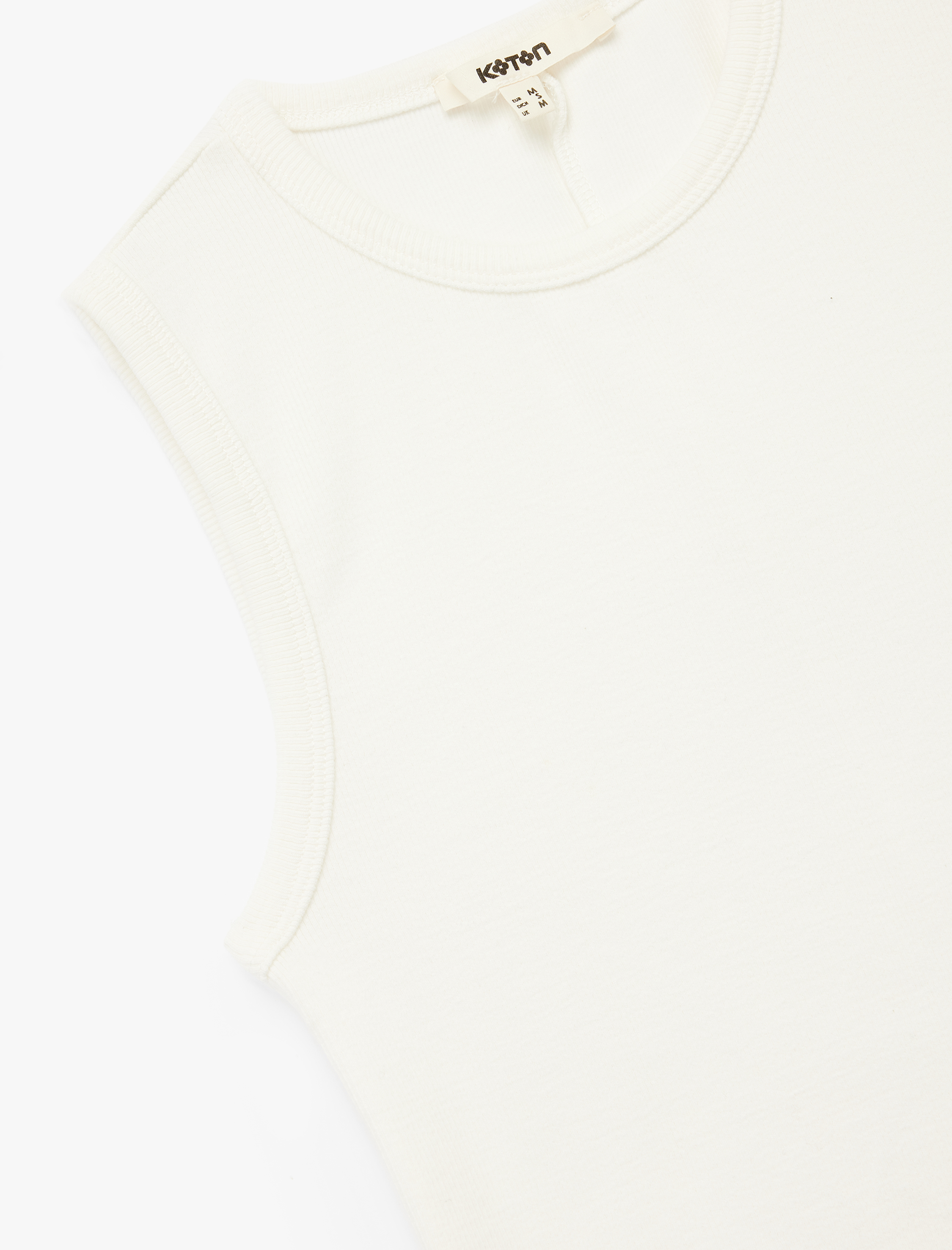   Pamuklu Slim Fit Bisiklet Yaka Kolsuz Basic Tişört