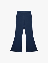 Scuba Kumaş Slim Fit İspanyol Paça Pantolon
