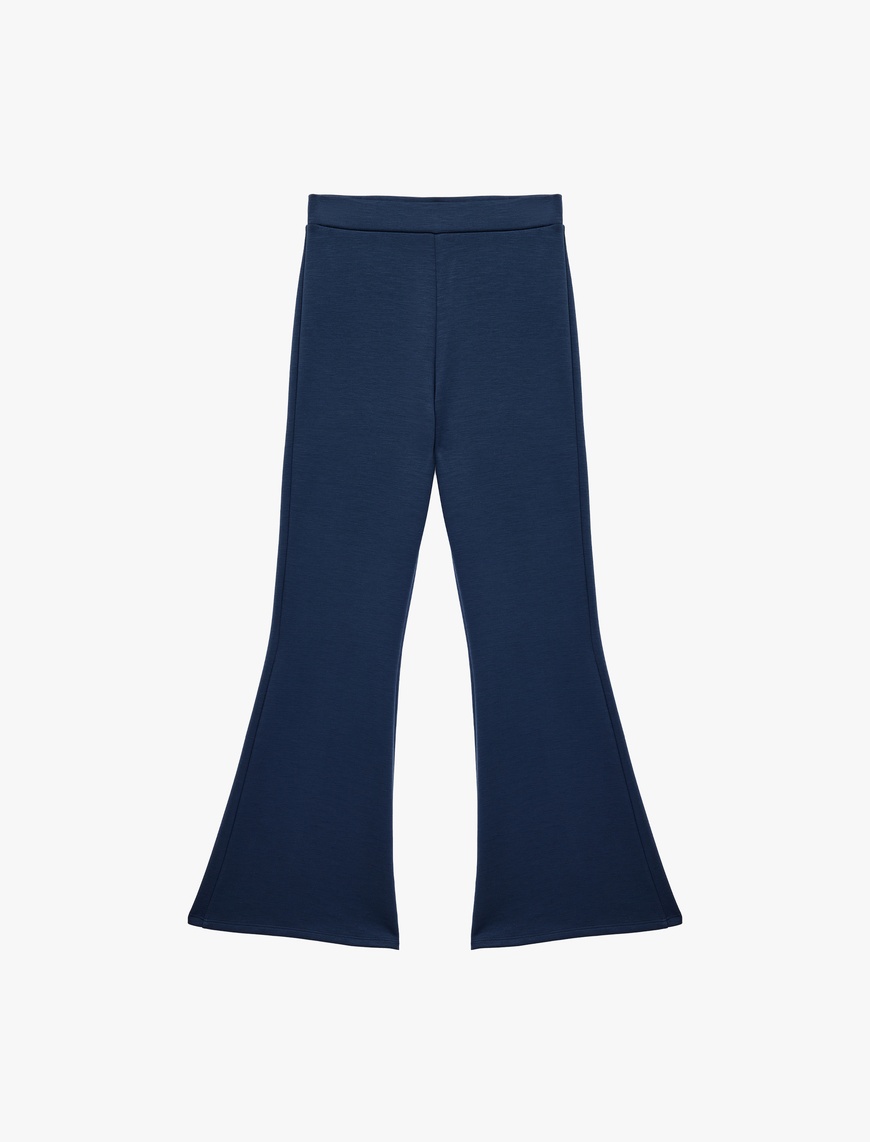   Scuba Kumaş Slim Fit İspanyol Paça Pantolon