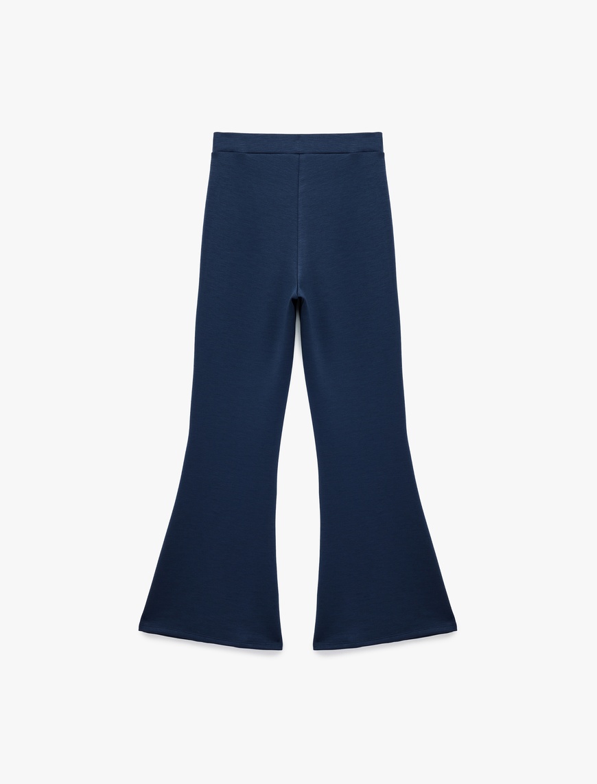   Scuba Kumaş Slim Fit İspanyol Paça Pantolon