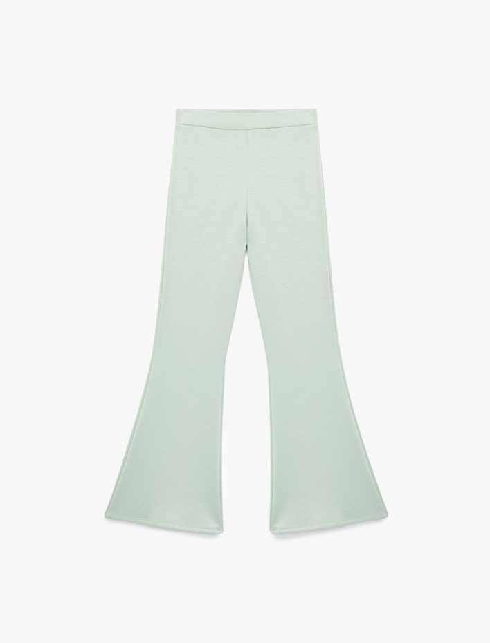  Scuba Kumaş Slim Fit İspanyol Paça Pantolon