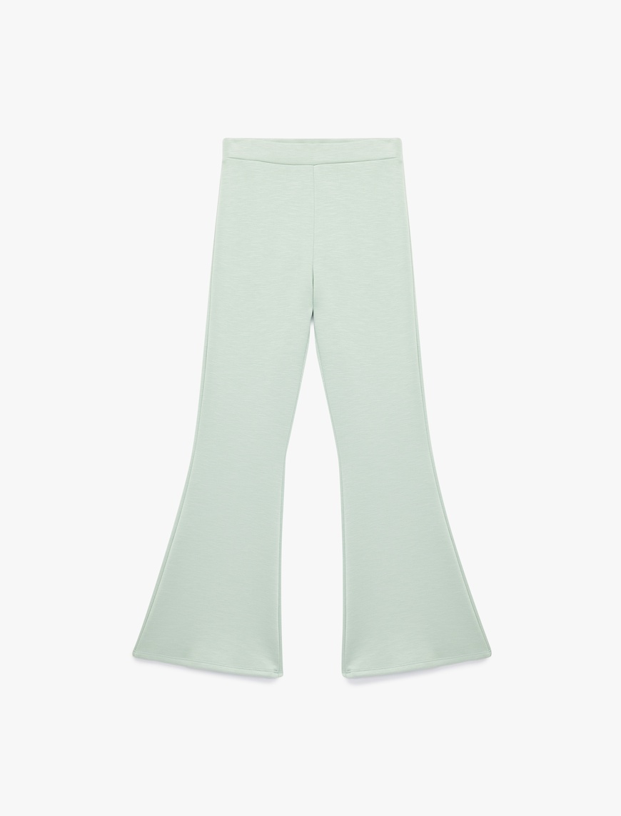   Scuba Kumaş Slim Fit İspanyol Paça Pantolon
