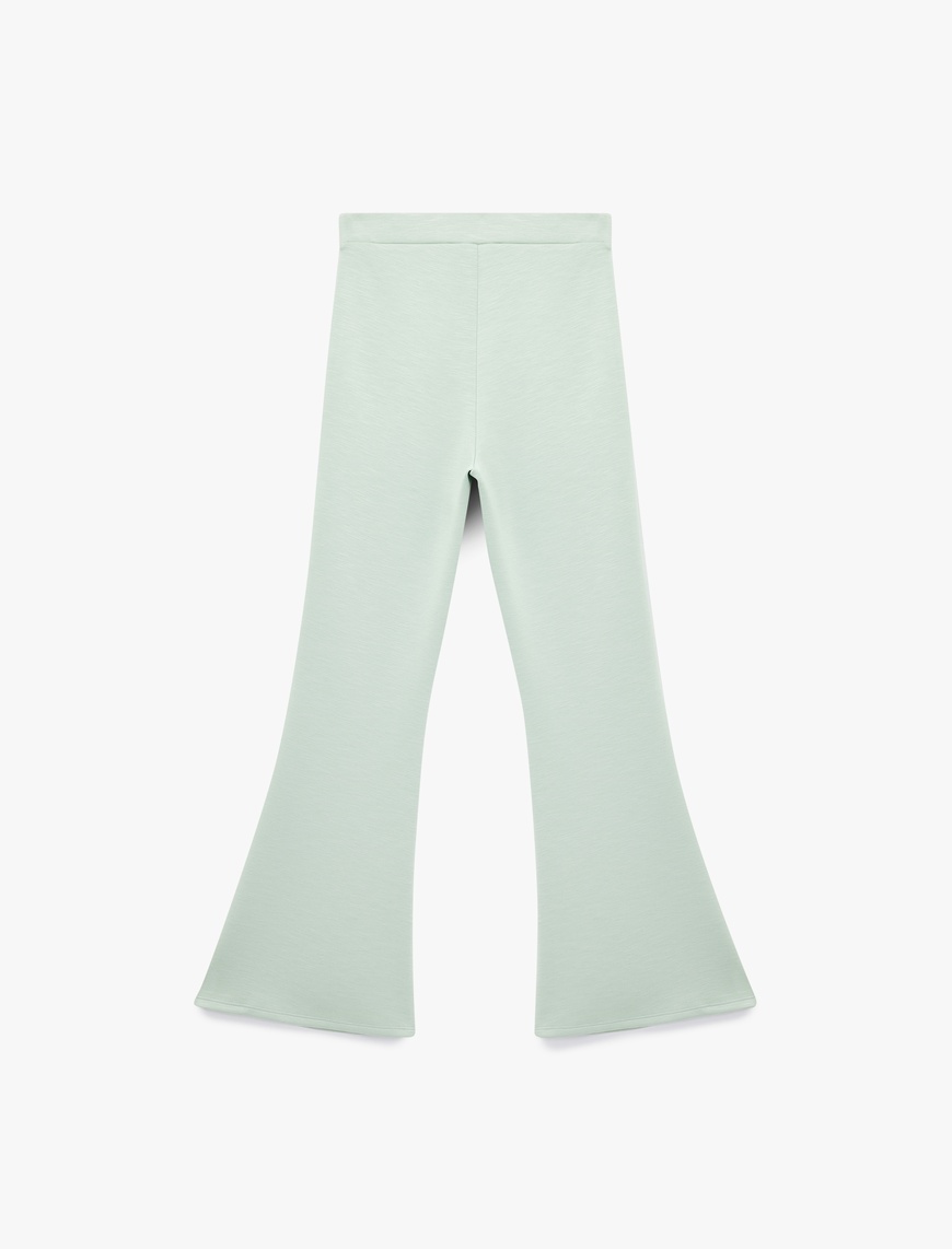   Scuba Kumaş Slim Fit İspanyol Paça Pantolon