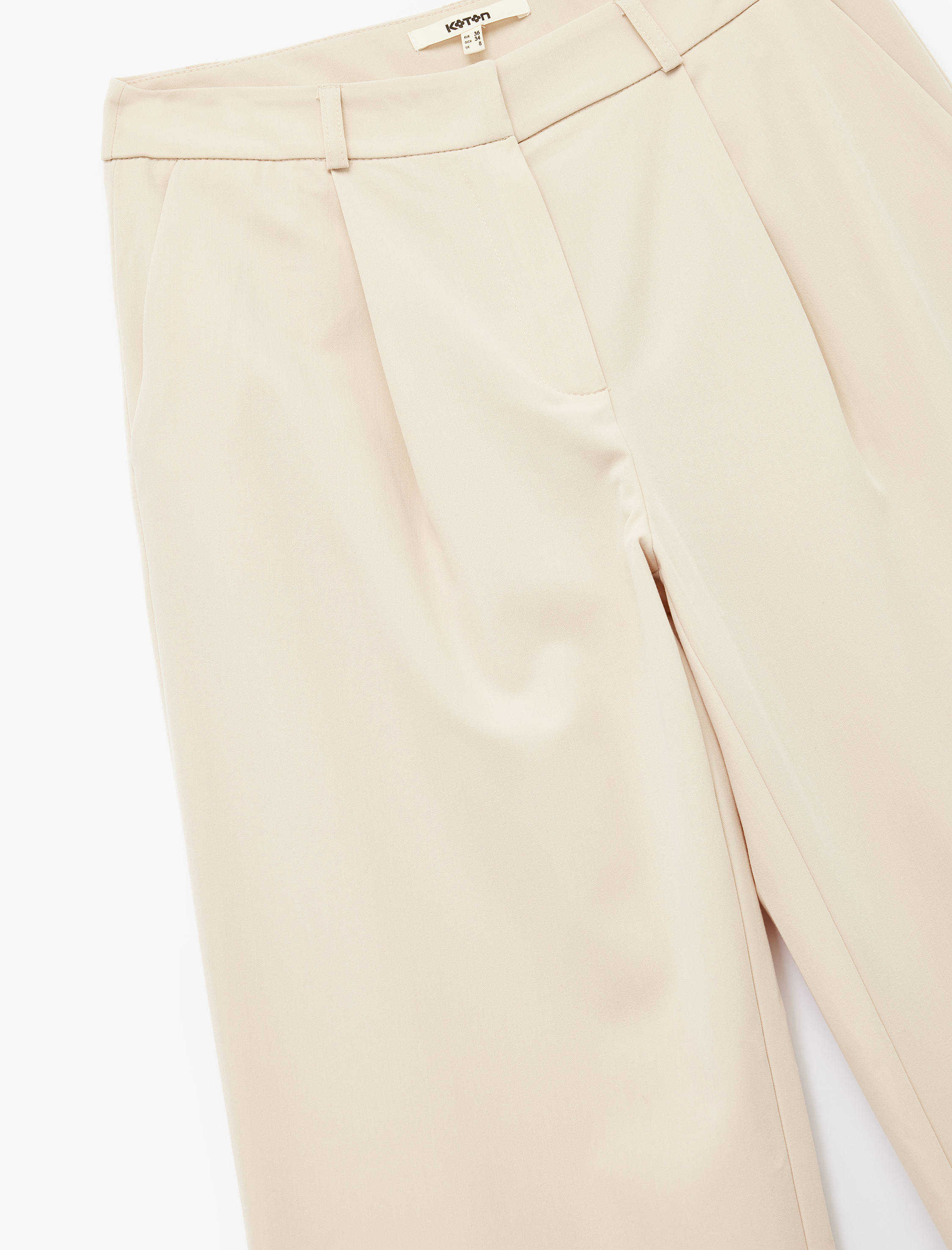   Cepli Bol Paça Straigh Fit Kumaş Pantolon