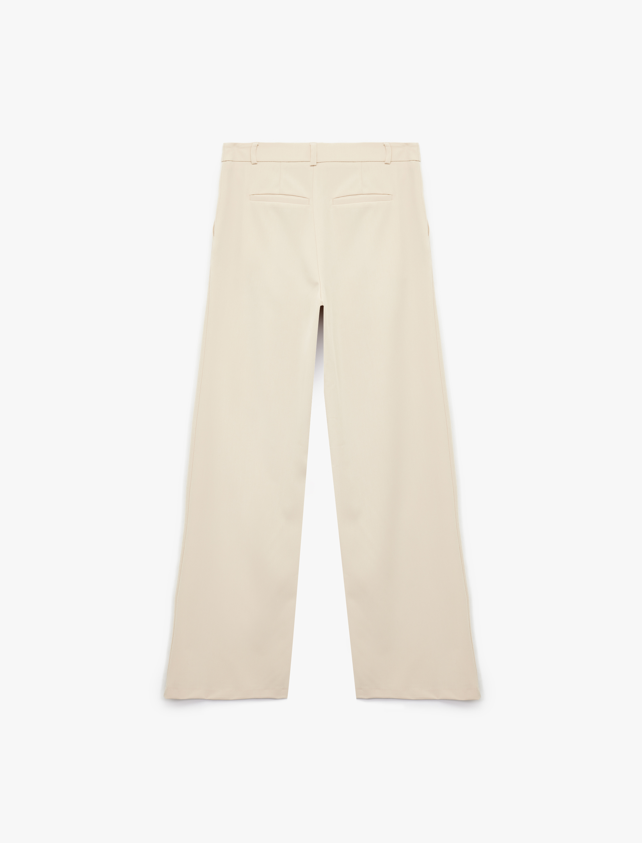   Cepli Bol Paça Straigh Fit Kumaş Pantolon