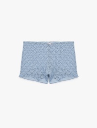 Dantelli Mini Şort Pijama Altı