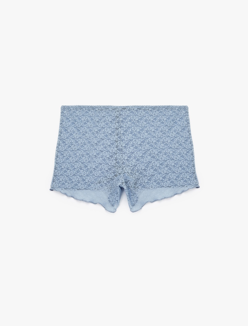   Dantelli Mini Şort Pijama Altı