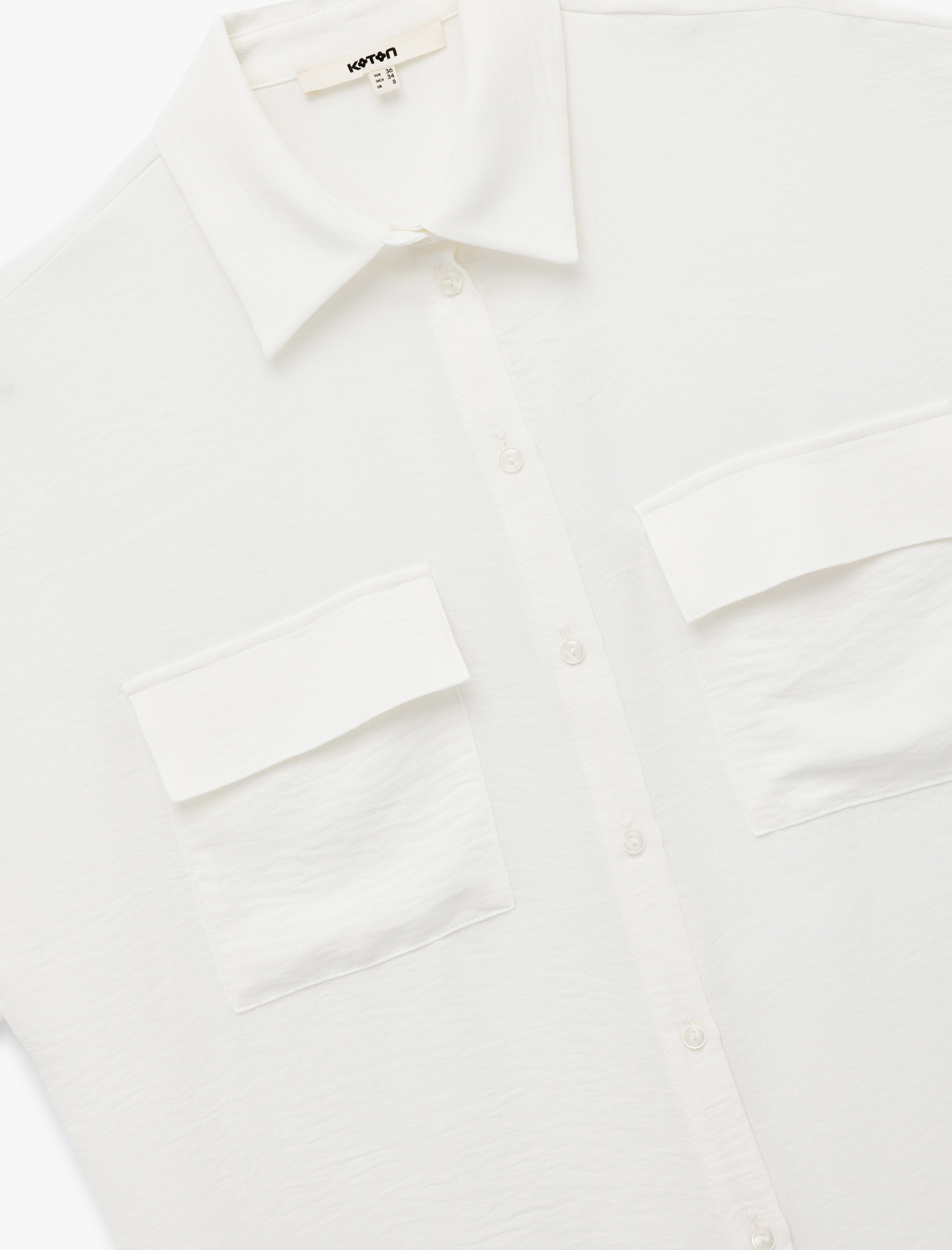   Regular Fit Kapaklı Cep Detaylı Kısa Kollu Gömlek