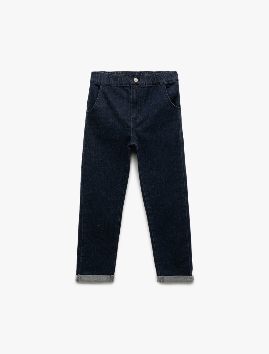  Erkek Bebek Pamuklu Relax Fit Denim Pantolon