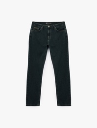 Normal Bel Pamuklu Straight Fit Jean Pantolon - Mark Jean