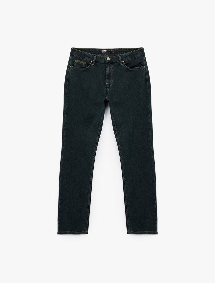   Normal Bel Pamuklu Straight Fit Jean Pantolon - Mark Jean