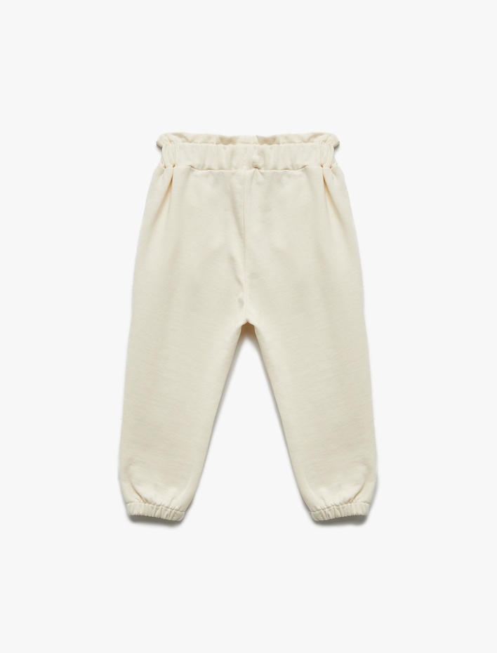 Kız Bebek Pamuklu Şardonlu Cepli Jogger Eşofman Altı