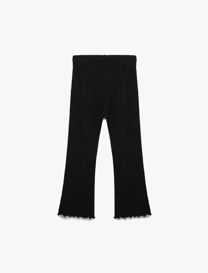 Kız Bebek Pamuklu Beli Lastikli Kaşkorse Basic İspanyol Paça Tayt