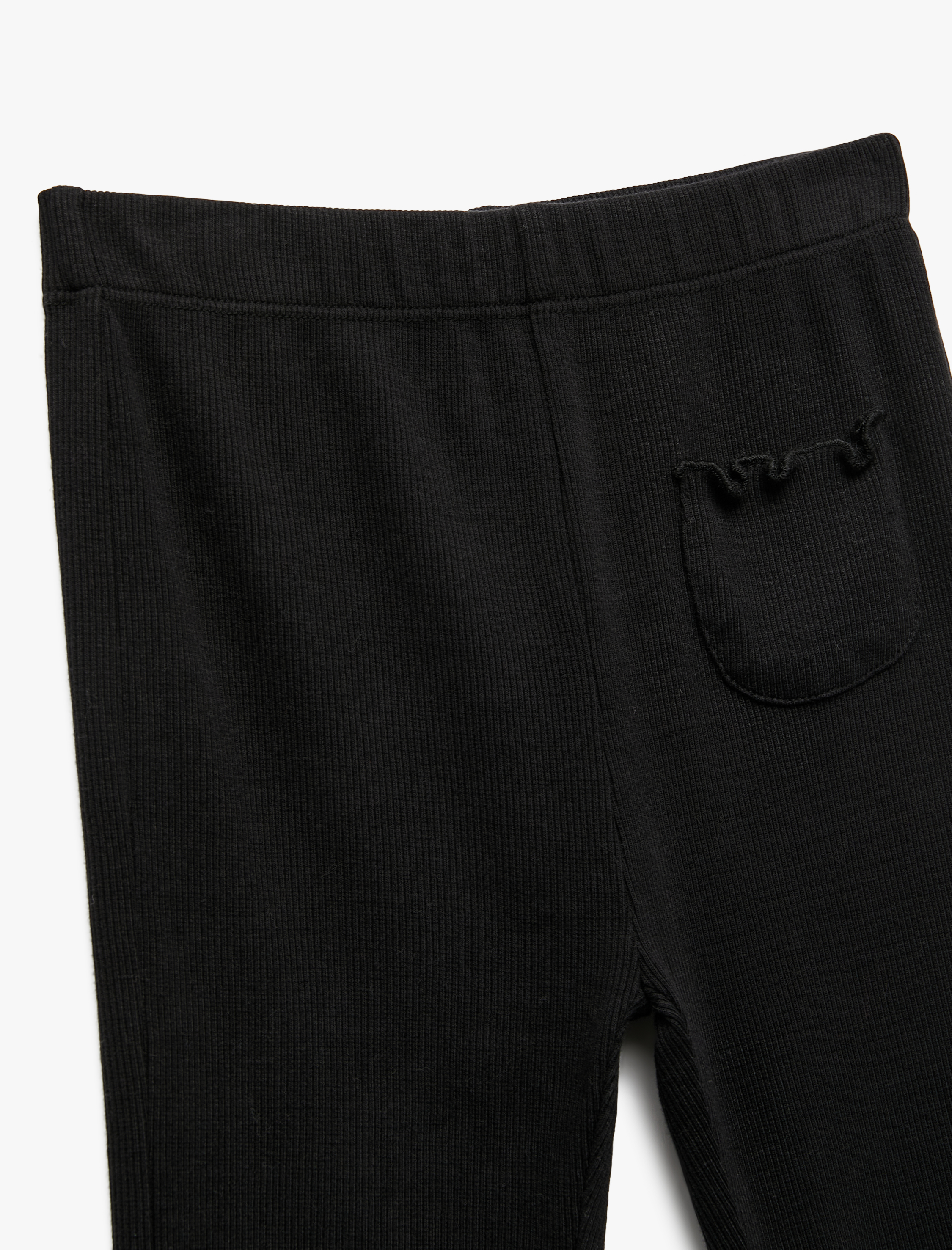  Kız Bebek Pamuklu Beli Lastikli Kaşkorse Basic İspanyol Paça Tayt