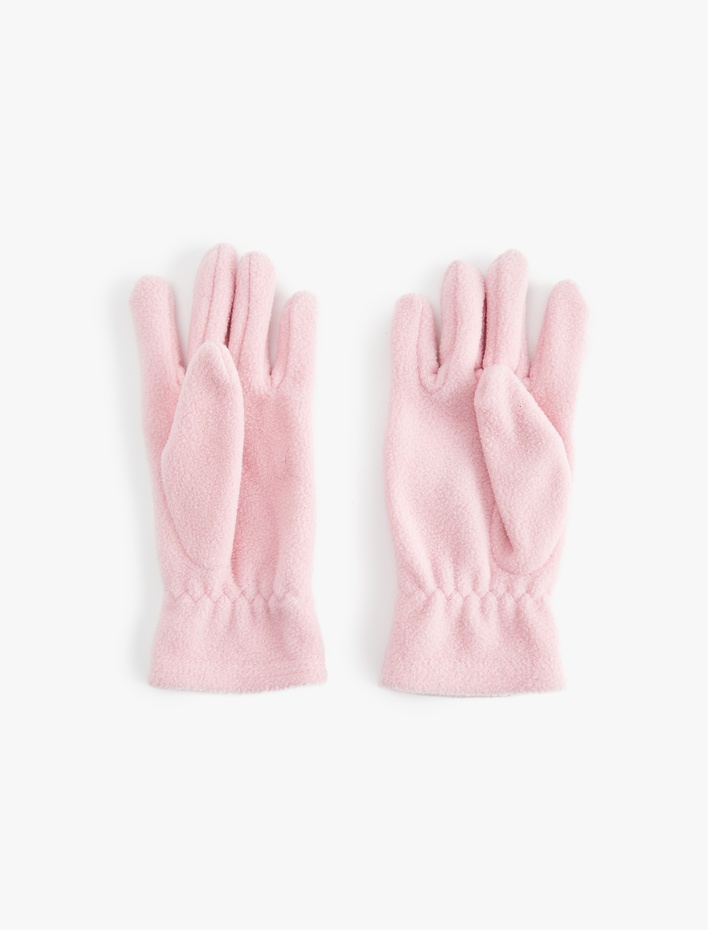 Kız Çocuk Unicorn İşleme Detaylı Polar Eldiven