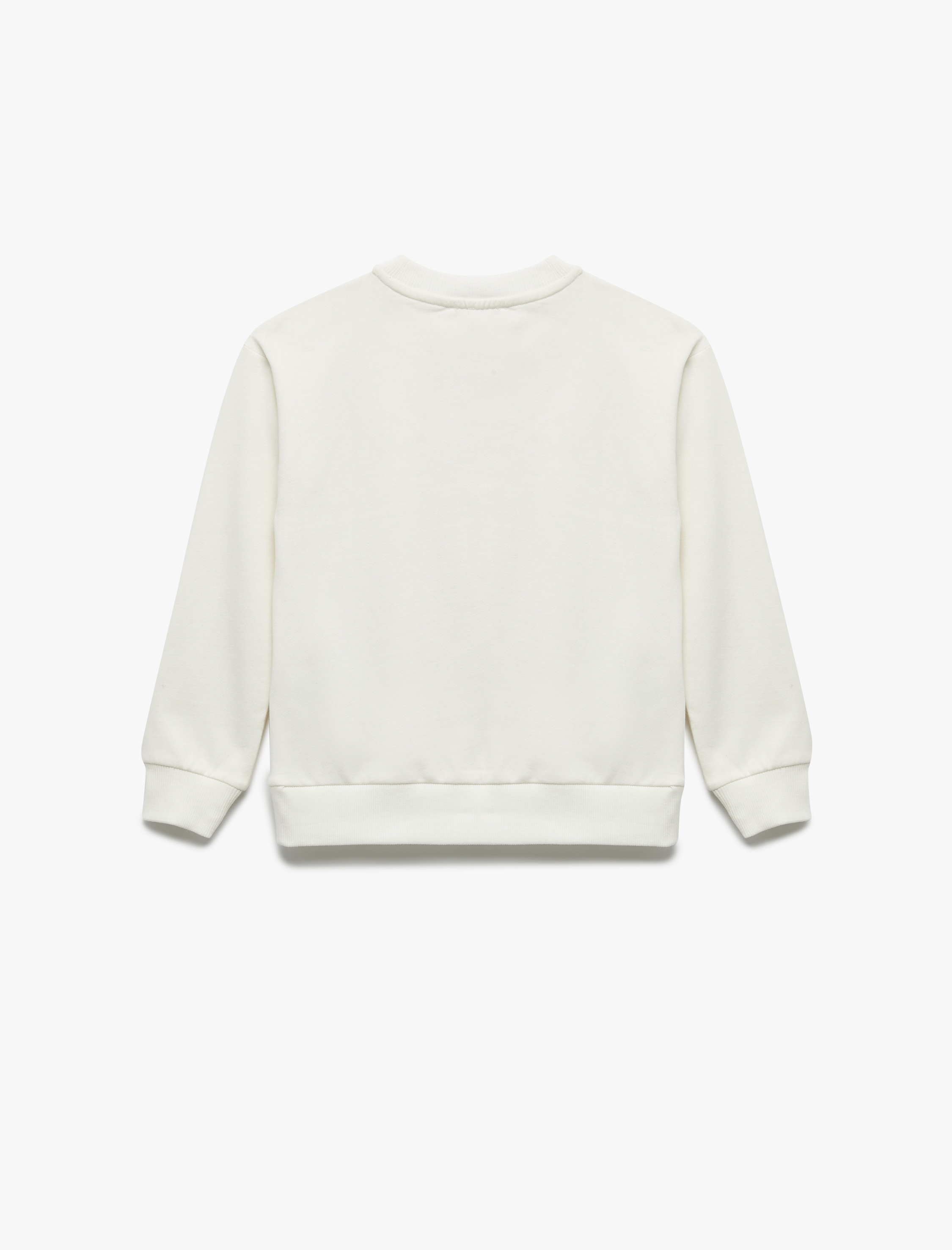  Kız Çocuk Uzun Kollu Bisiklet Yaka Pamuklu Anime Baskılı Sweatshirt