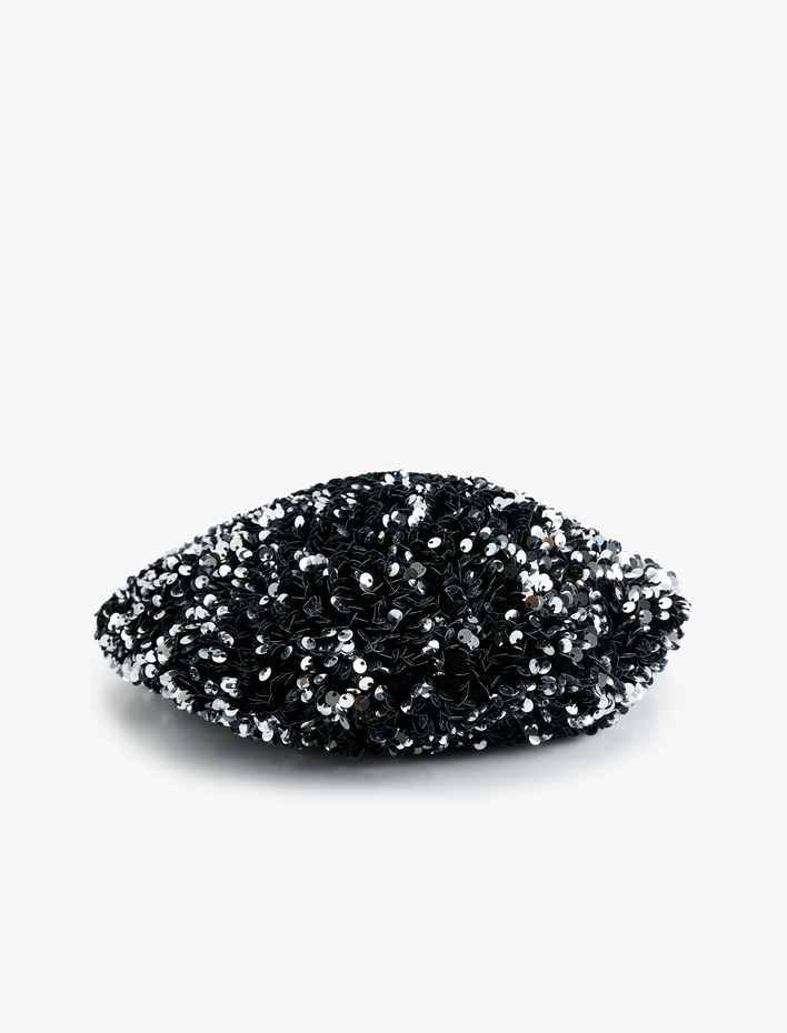 Kadın Pullu Payetli Ressam Şapka