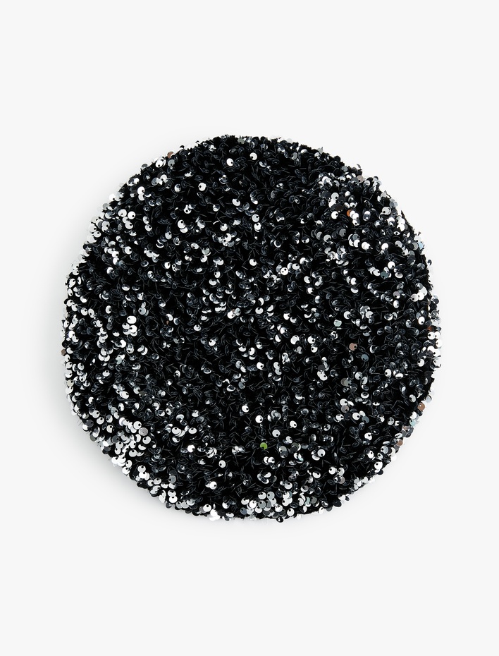 Kadın Pullu Payetli Ressam Şapka